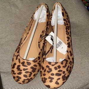 Lane Bryant Round-Toe Flat - Leopard Print